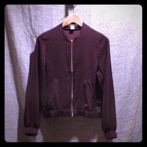 Satin H&M lightweight bomber style jacket